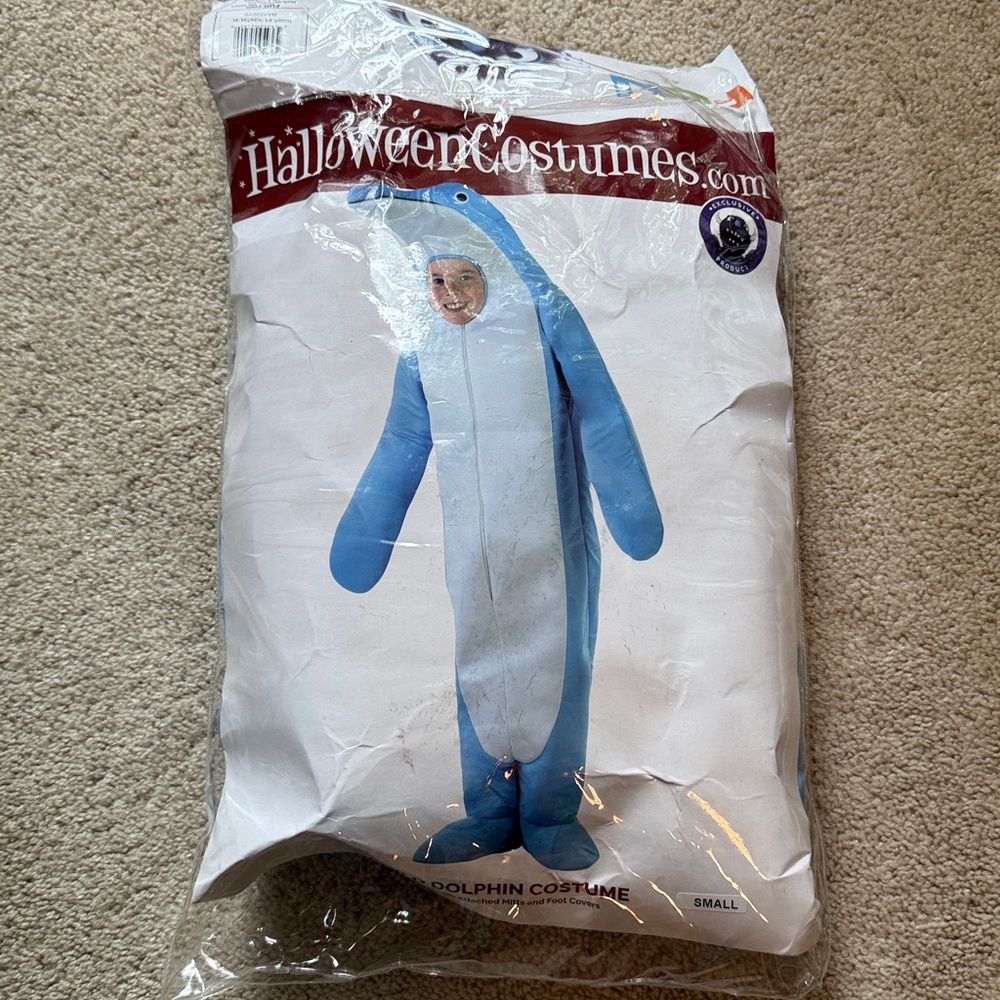 Blue Dolphin Child Costume Size Small